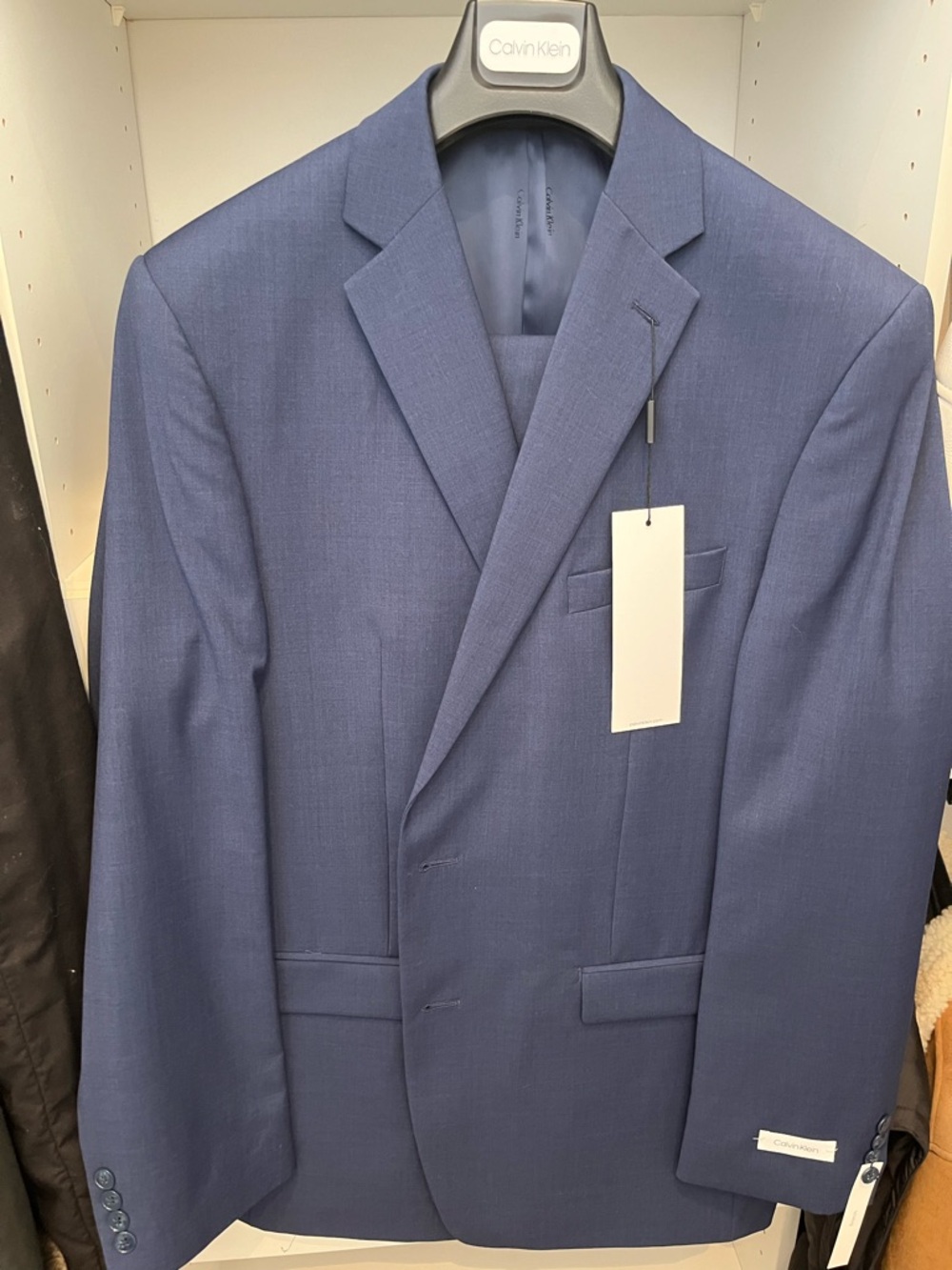 Calvin Klein Navy Blue Two-Button Men's Suit Jacket NWT